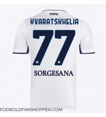SSC Napoli Khvicha Kvaratskhelia #77 Udebanetrøje 2024-25 Kortærmet